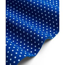 Babyhug Single Jersey Knit Sleeveless Frock with Polka Dots Print - Blue