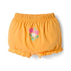 Babyhug 100% Cotton Knit Bloomers with Floral Print Pack of 3 - Yellow White & Red