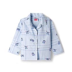 Babyhug Disney Cotton Woven Full Sleeves Co-ords Night Suit With Lilo & Stitch - Blue