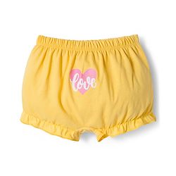 Babyhug 100% Cotton Knit Bloomers with Floral & Polka Dot Print Pack of 3 - Yellow Blue & Pink