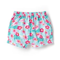 Babyhug 100% Cotton Single Jersey Knit Bloomer With Floral Print Pack Of 3 - Light Blue & Pink