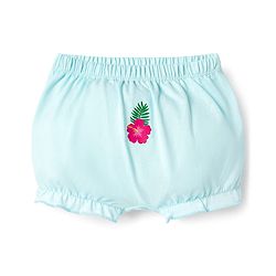 Babyhug 100% Cotton Single Jersey Knit Bloomer With Floral Print Pack Of 3 - Light Blue & Pink