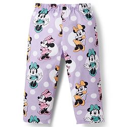 Babyhug Disney Cotton Woven Full Sleeves Front Open Co-Ords Shirt & Pyjama Night Suit With Minnie Mouse Print - Purple