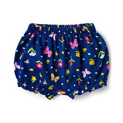 Babyhug 100% Cotton Single Jersey Knit Bloomers With Floral Print Pack Of 3 - Yellow Navy Blue & Pink