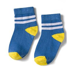 Cute Walk by Babyhug Non Terry Knit Ankle Length Anti Bacterial Socks With Stripes Pack of 5 - Multicolor