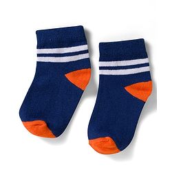Cute Walk by Babyhug Non Terry Knit Ankle Length Anti Bacterial Socks With Stripes Pack of 5 - Multicolor