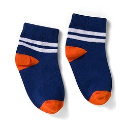 Cute Walk by Babyhug Non Terry Knit Ankle Length Anti Bacterial Socks With Stripes Pack of 5 - Multicolor