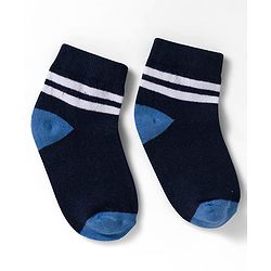 Cute Walk by Babyhug Non Terry Knit Ankle Length Anti Bacterial Socks With Stripes Pack of 5 - Multicolor