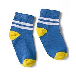 Cute Walk by Babyhug Non Terry Knit Ankle Length Anti Bacterial Socks With Stripes Pack of 5 - Multicolor
