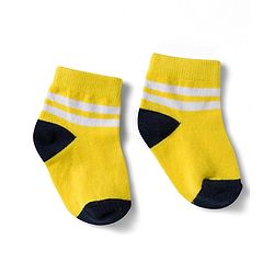 Cute Walk by Babyhug Non Terry Knit Ankle Length Anti Bacterial Socks With Stripes Pack of 5 - Multicolor