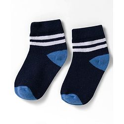 Cute Walk by Babyhug Non Terry Knit Ankle Length Anti Bacterial Socks With Stripes Pack of 5 - Multicolor