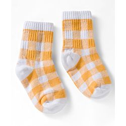 Cute Walk by Babyhug Ankle Length Anti Bacterial Socks with Fruits Design Pack of 5 - Golden & White
