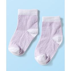 Cute Walk by Babyhug Ankle Length Anti-Bacterial Striped Socks with Polka Dot & Star Design Pack of 5 - Multicolor