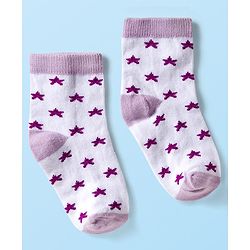 Cute Walk by Babyhug Ankle Length Anti-Bacterial Striped Socks with Polka Dot & Star Design Pack of 5 - Multicolor
