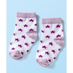 Cute Walk by Babyhug Ankle Length Anti-Bacterial Striped Socks with Polka Dot & Star Design Pack of 5 - Multicolor