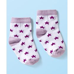 Cute Walk by Babyhug Ankle Length Anti-Bacterial Striped Socks with Polka Dot & Star Design Pack of 5 - Multicolor
