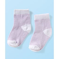 Cute Walk by Babyhug Ankle Length Anti-Bacterial Striped Socks with Polka Dot & Star Design Pack of 5 - Multicolor
