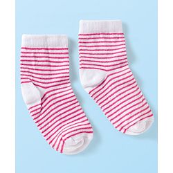 Cute Walk by Babyhug Ankle Length Anti-Bacterial Striped Socks with Star Design Pack of 5 - Multicolor
