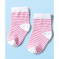 Cute Walk by Babyhug Ankle Length Anti-Bacterial Striped Socks with Star Design Pack of 5 - Multicolor