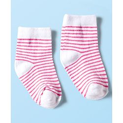 Cute Walk by Babyhug Ankle Length Anti-Bacterial Striped Socks with Star Design Pack of 5 - Multicolor