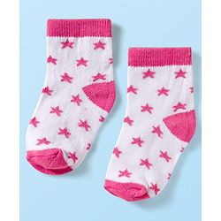 Cute Walk by Babyhug Ankle Length Anti-Bacterial Striped Socks with Star Design Pack of 5 - Multicolor