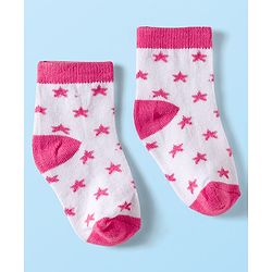 Cute Walk by Babyhug Ankle Length Anti-Bacterial Striped Socks with Star Design Pack of 5 - Multicolor