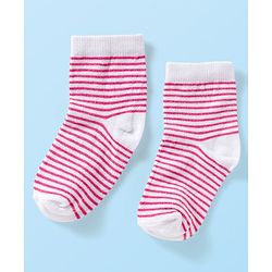 Cute Walk by Babyhug Ankle Length Anti-Bacterial Striped Socks with Star Design Pack of 5 - Multicolor