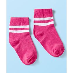 Cute Walk by Babyhug Ankle Length Anti-Bacterial Striped Socks with Star Design Pack of 5 - Multicolor