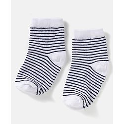 Cute Walk by Babyhug Ankle Length Anti-Bacterial Striped Socks with Star Design Pack of 5 - Multicolor