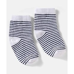 Cute Walk by Babyhug Ankle Length Anti-Bacterial Striped Socks with Star Design Pack of 5 - Multicolor