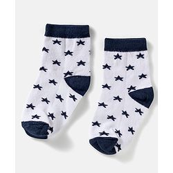 Cute Walk by Babyhug Ankle Length Anti-Bacterial Striped Socks with Star Design Pack of 5 - Multicolor