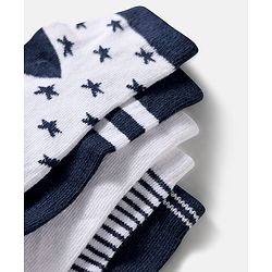 Cute Walk by Babyhug Ankle Length Anti-Bacterial Striped Socks with Star Design Pack of 5 - Multicolor