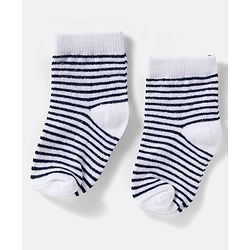 Cute Walk by Babyhug Ankle Length Anti-Bacterial Striped Socks with Star Design Pack of 5 - Multicolor