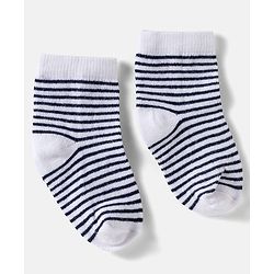 Cute Walk by Babyhug Ankle Length Anti-Bacterial Striped Socks with Star Design Pack of 5 - Multicolor