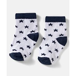 Cute Walk by Babyhug Ankle Length Anti-Bacterial Striped Socks with Star Design Pack of 5 - Multicolor