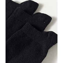 Cute Walk by Babyhug Non Terry Knit Ankle Length Anti Bacterial Solid Socks Pack of 3 - Black
