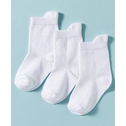 Cute Walk by Babyhug Non Terry Knit Ankle Length Anti Bacterial Solid Socks Pack of 3 - Black