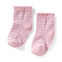Cute Walk by Babyhug Ankle Length Anti-Bacterial Striped Socks with Polka Dot & Star Design Pack of 5 - Multicolor