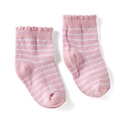 Cute Walk by Babyhug Ankle Length Anti-Bacterial Striped Socks with Polka Dot & Star Design Pack of 5 - Multicolor