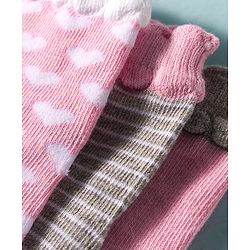 Cute Walk by Babyhug Ankle Length Anti Bacterial Socks With Animal Deign Pack of 3 - Multicolour