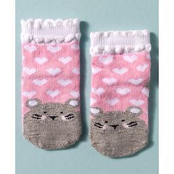 Cute Walk by Babyhug Ankle Length Anti Bacterial Socks With Animal Deign Pack of 3 - Multicolour