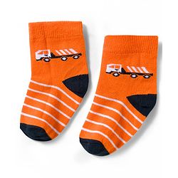 Cute Walk by Babyhug Non Terry Knit Ankle Length Anti Bacterial Socks With Stripes & Vehicles Design Pack of 5 - Mutlicolour