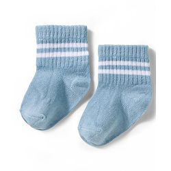 Cute Walk by Babyhug Non Terry Knit Ankle Length Anti Bacterial Socks With Stripes Design Pack of 5 - Multicolour