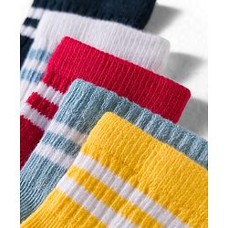 Cute Walk by Babyhug Non Terry Knit Ankle Length Anti Bacterial Socks With Stripes Design Pack of 5 - Multicolour