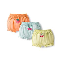 Babyhug 100% Cotton Knit Tropical Theme Printed Bloomers Pack Of 3 - Multicolour