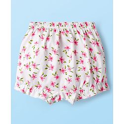 Babyhug Single Jersey Knit Bloomers With Floral & Polka Dot Print Pack of 3 - Multicolor