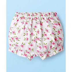 Babyhug Single Jersey Knit Bloomers With Floral & Polka Dot Print Pack of 3 - Multicolor