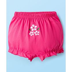Babyhug Single Jersey Knit Bloomers With Floral & Polka Dot Print Pack of 3 - Multicolor