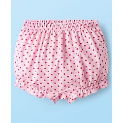 Babyhug Single Jersey Knit Bloomers With Floral & Polka Dot Print Pack of 3 - Multicolor
