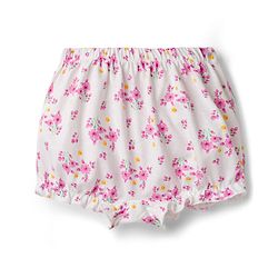 Babyhug 100% Cotton Single Jersey Knit Bloomers Pack Of 3 - Yellow White & Pink